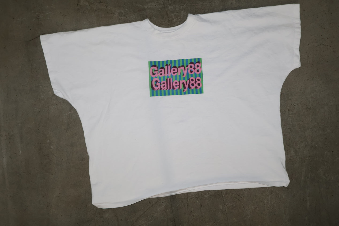 Gallery 88 Striped Graphic Tee